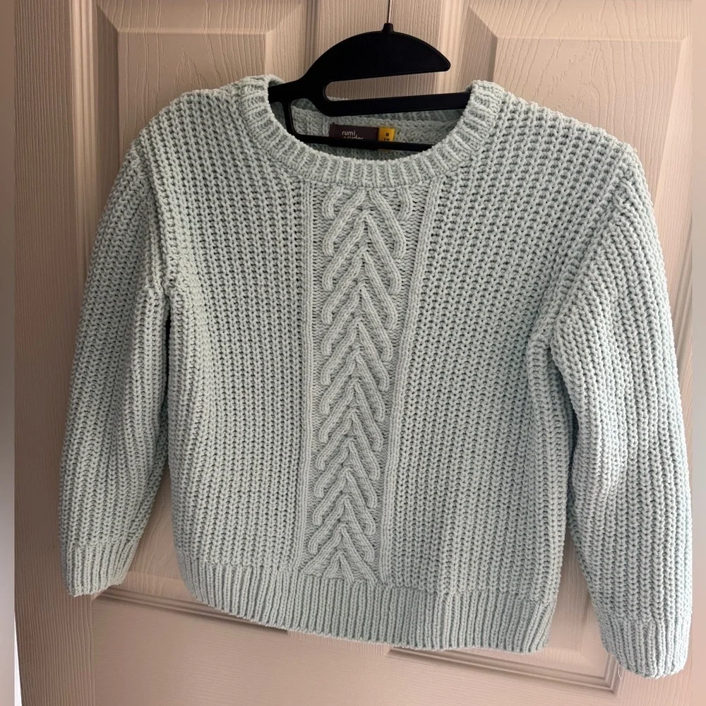 Mint Green Kids Knit Sweater - Picture 3 of 4